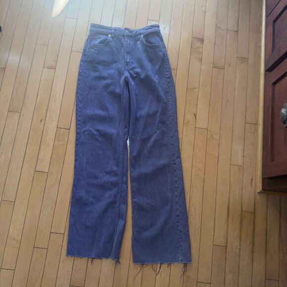 ZARA Purple Wide Leg Denim Jeans Size 4 - Picture 3 of 10
